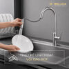 Vòi rửa chén nóng lạnh dây rút Inox 304 Malloca K046SS