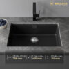 Chậu rửa chén đá Granite 1 hố Malloca ZEN K13040