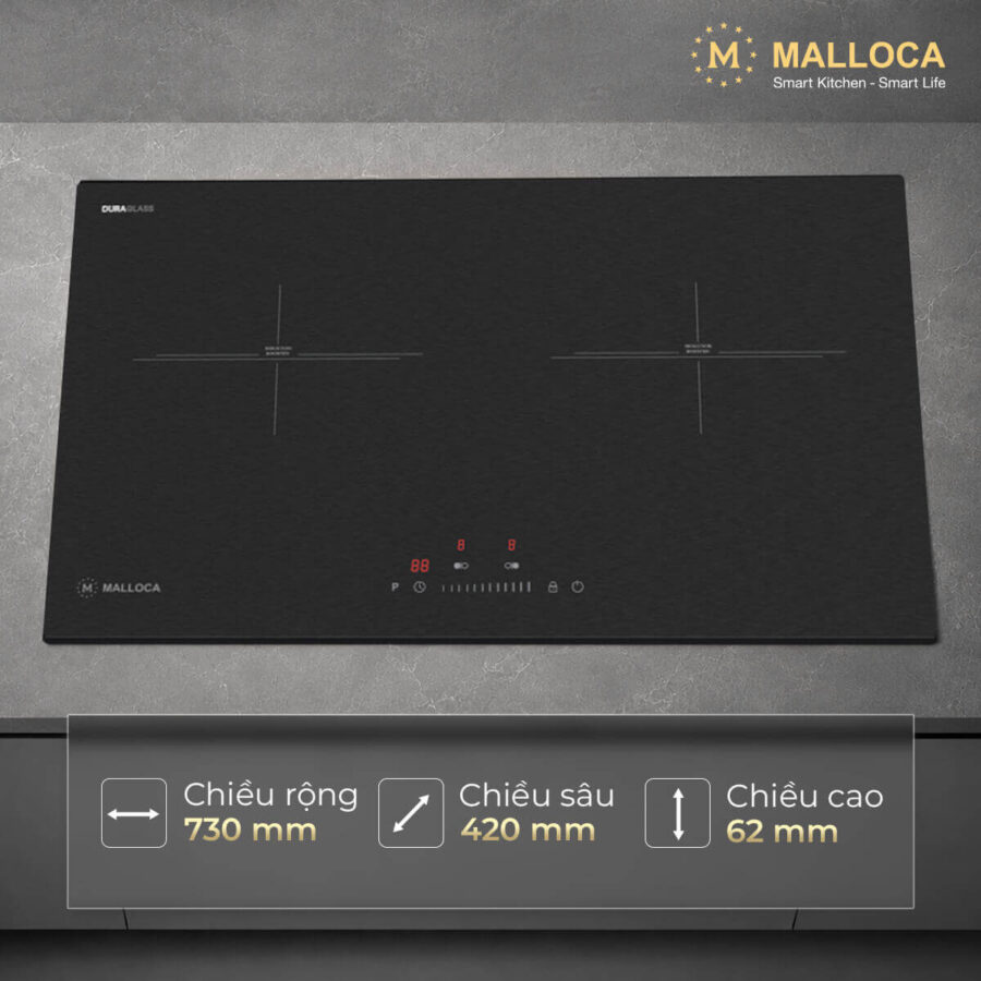 Bếp từ 2 vùng nấu Malloca MH732IN