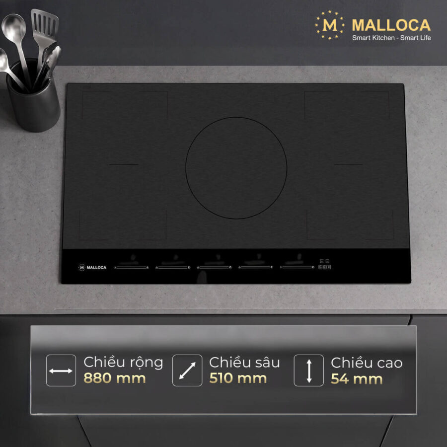 Bếp từ 5 vùng nấu Malloca SKYLUX MH885
