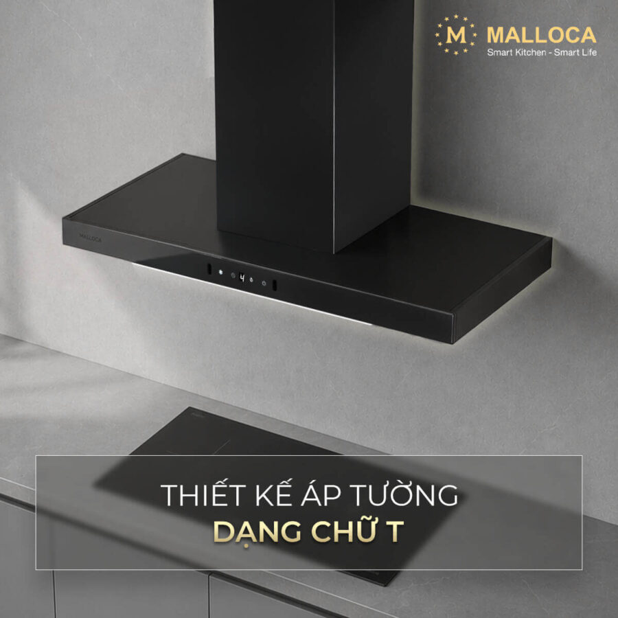 Alternative view of Máy hút mùi áp tường dạng chữ T Malloca SLIM MH7035TS