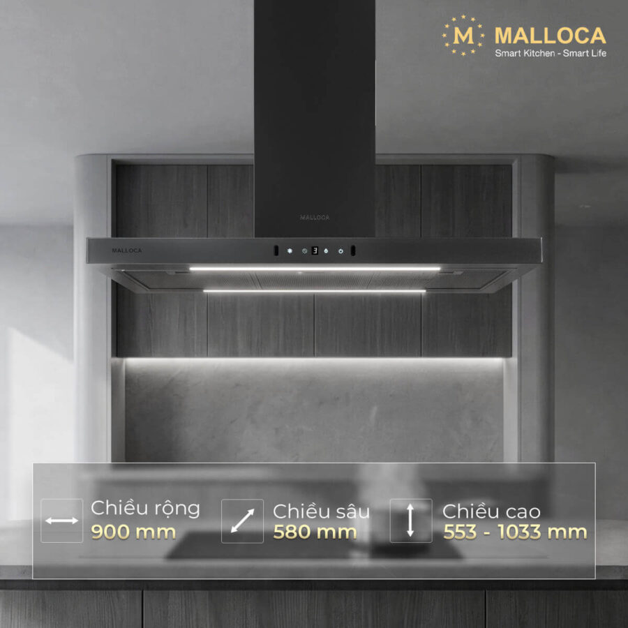 Máy hút mùi đảo Malloca ISLA MH9058