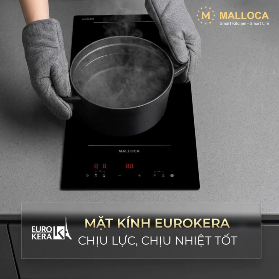 Alternative view of Bếp từ domino 2 vùng nấu Malloca MDI302FZ