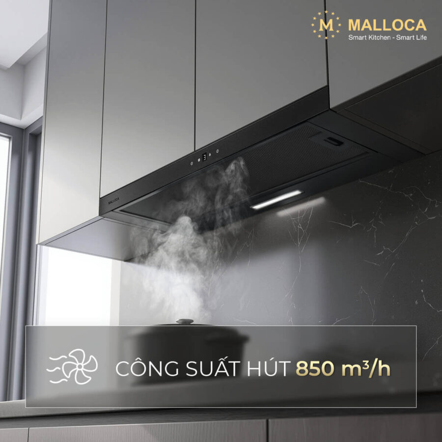Máy hút mùi âm tủ dạng kéo Malloca MH800TC - Ảnh 3