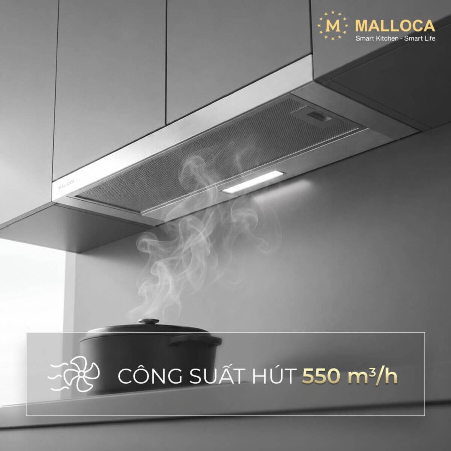 Máy hút mùi âm tủ dạng kéo Malloca MH70SMC - Ảnh 3