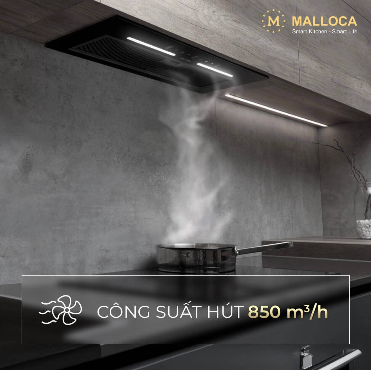 Máy hút mùi âm tủ Malloca MH700GT - Ảnh 3