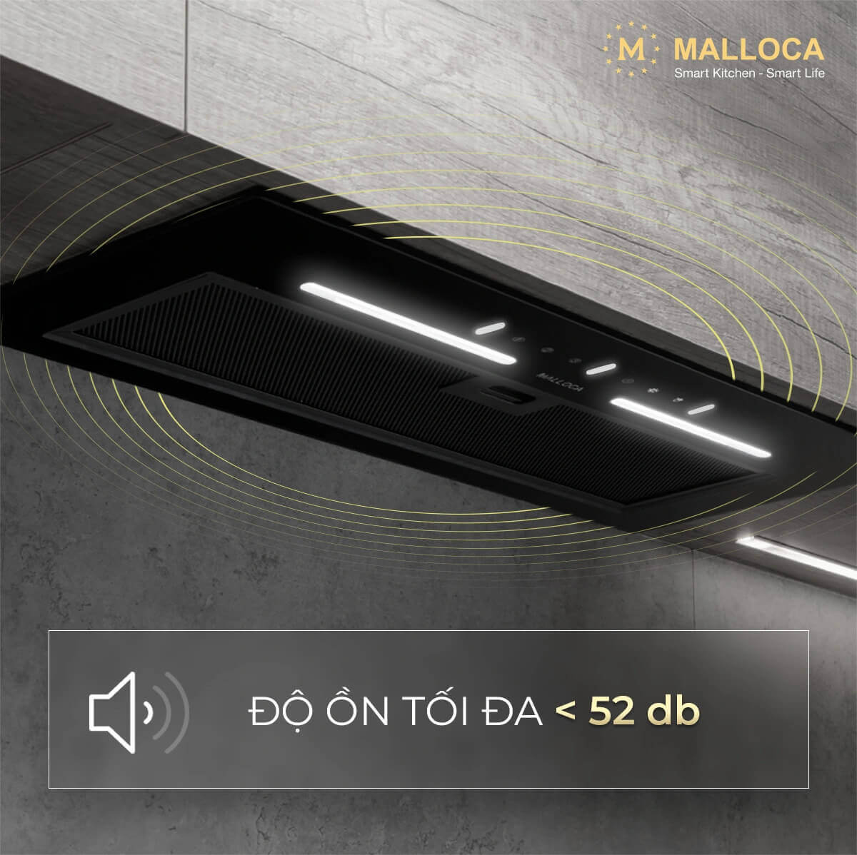 Máy hút mùi âm tủ Malloca MH700GT - Ảnh 4