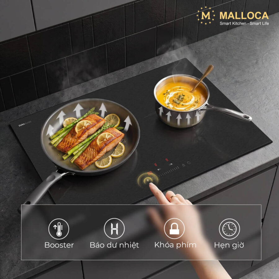 Bếp từ 2 vùng nấu Malloca MH732IN - Ảnh 5
