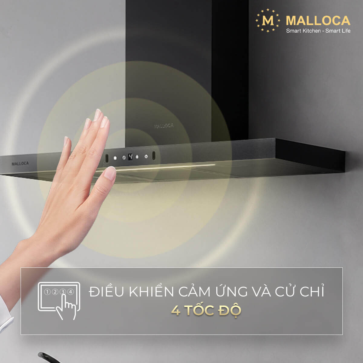 Máy hút mùi áp tường dạng chữ T Malloca SLIM MH9045TS - Ảnh 5