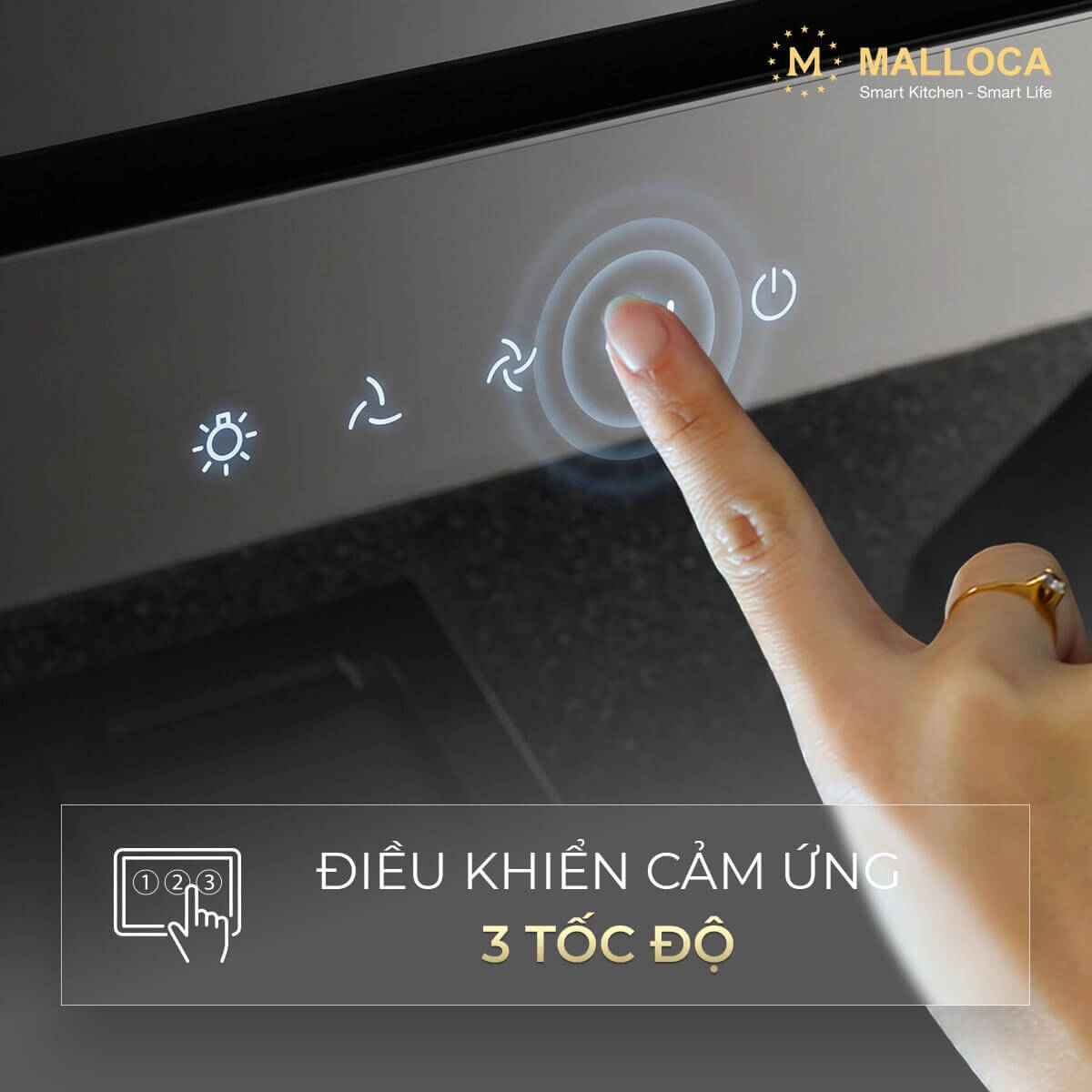 Máy hút mùi áp tường dạng nghiêng Malloca MC7086HS - Ảnh 6