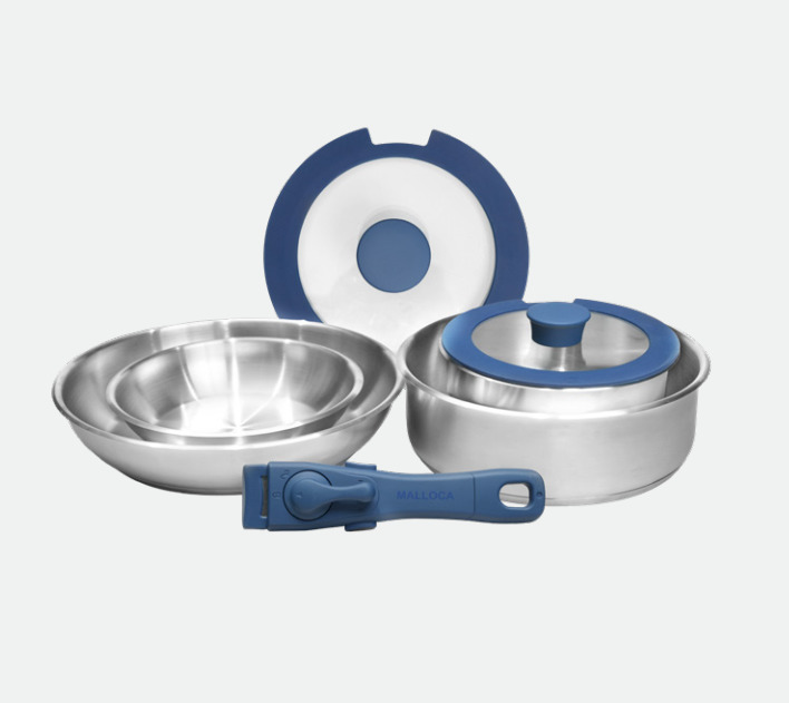 Bộ nồi chảo inox 304 cán rời Malloca OMNI SA424