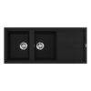 Chậu rửa chén đá Granite 2 hố Malloca Black K50086