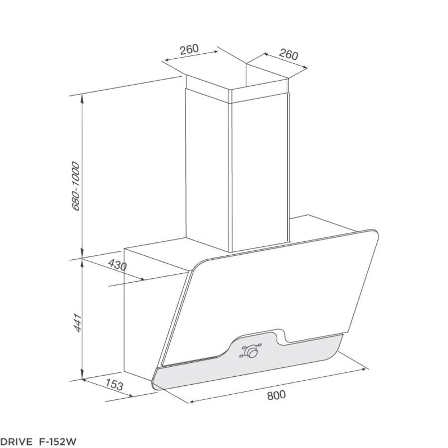 Máy hút mùi áp tường dạng nghiêng Malloca DRIVE F152W - Ảnh 4