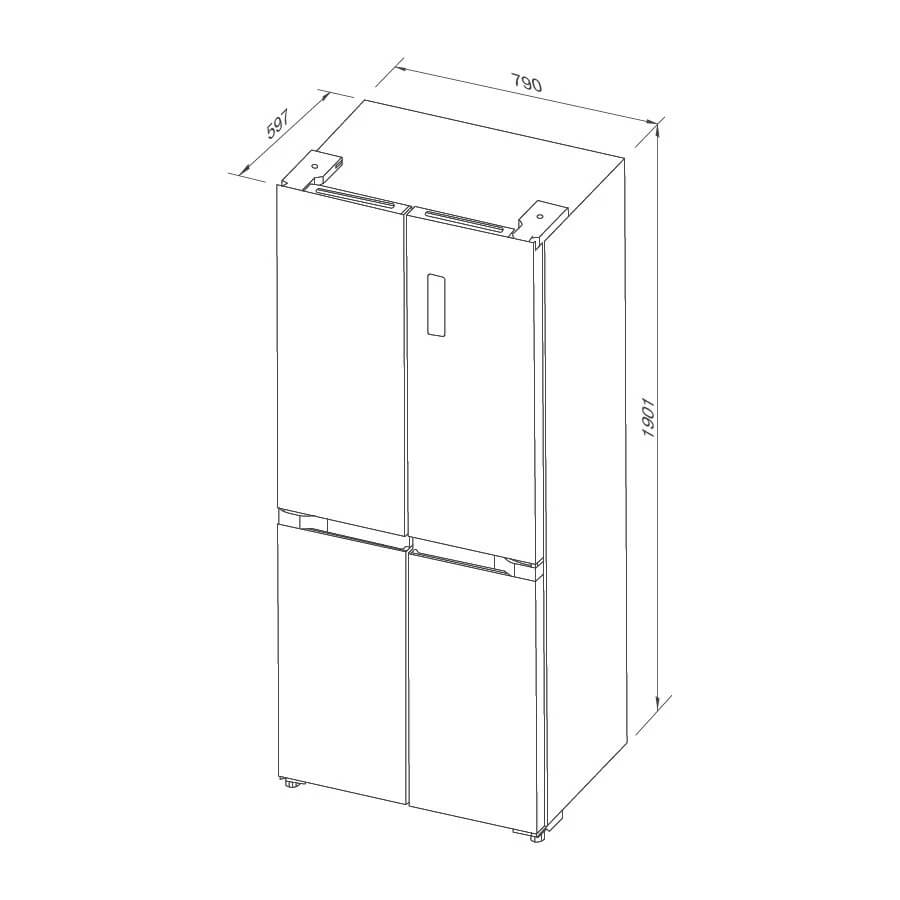 Tủ lạnh Kitchen-Fit 4 cánh 428L Malloca MF428SBI - Ảnh 3
