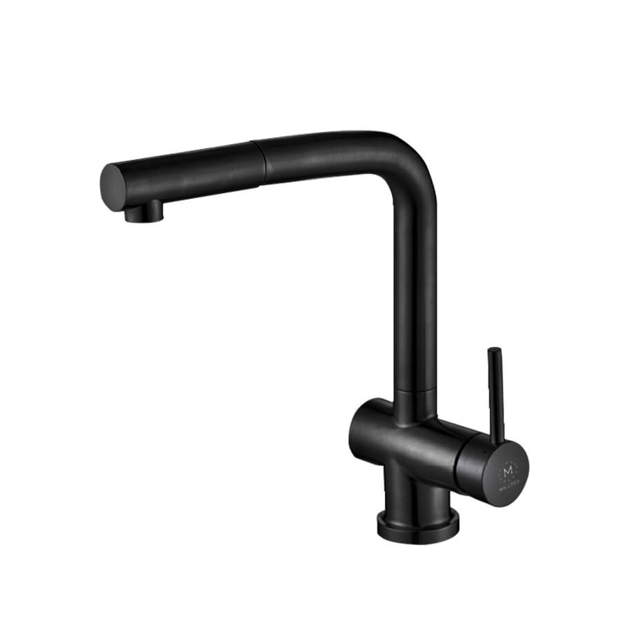 Vòi rửa chén nóng lạnh dây rút Inox 304 Malloca K103BL