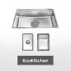 Chậu rửa chén 1 hố hạn chế trầy xước lắp âm hoặc lắp nổi Malloca LINEN MS7643SS