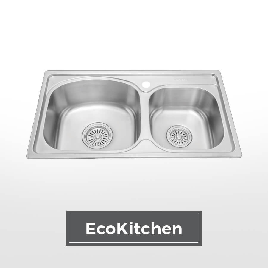 Chậu rửa chén 2 hố Inox 304 Malloca MS1011P