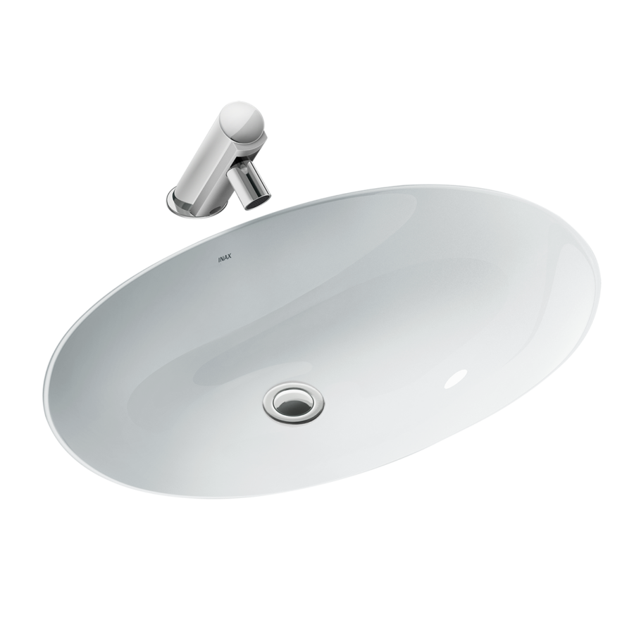 Chậu rửa mặt lavabo âm bàn INAX AL-2216V/BW1 men Aqua Ceramic