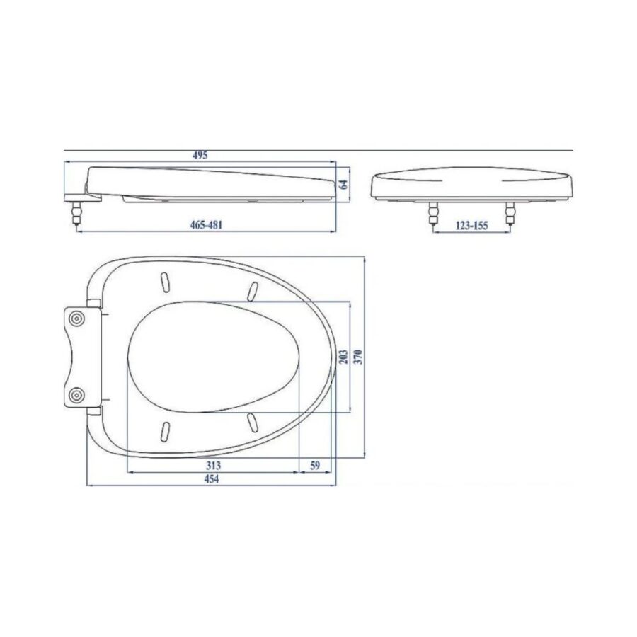 Nắp bồn cầu American Standard 491000S-WT (2530-WT, VF-2530, 2407-WT) đóng êm