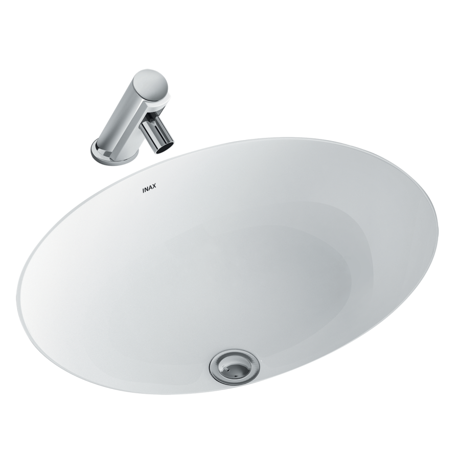 Chậu rửa mặt lavabo âm bàn INAX AL-2293V/BW1 men Aqua Ceramic