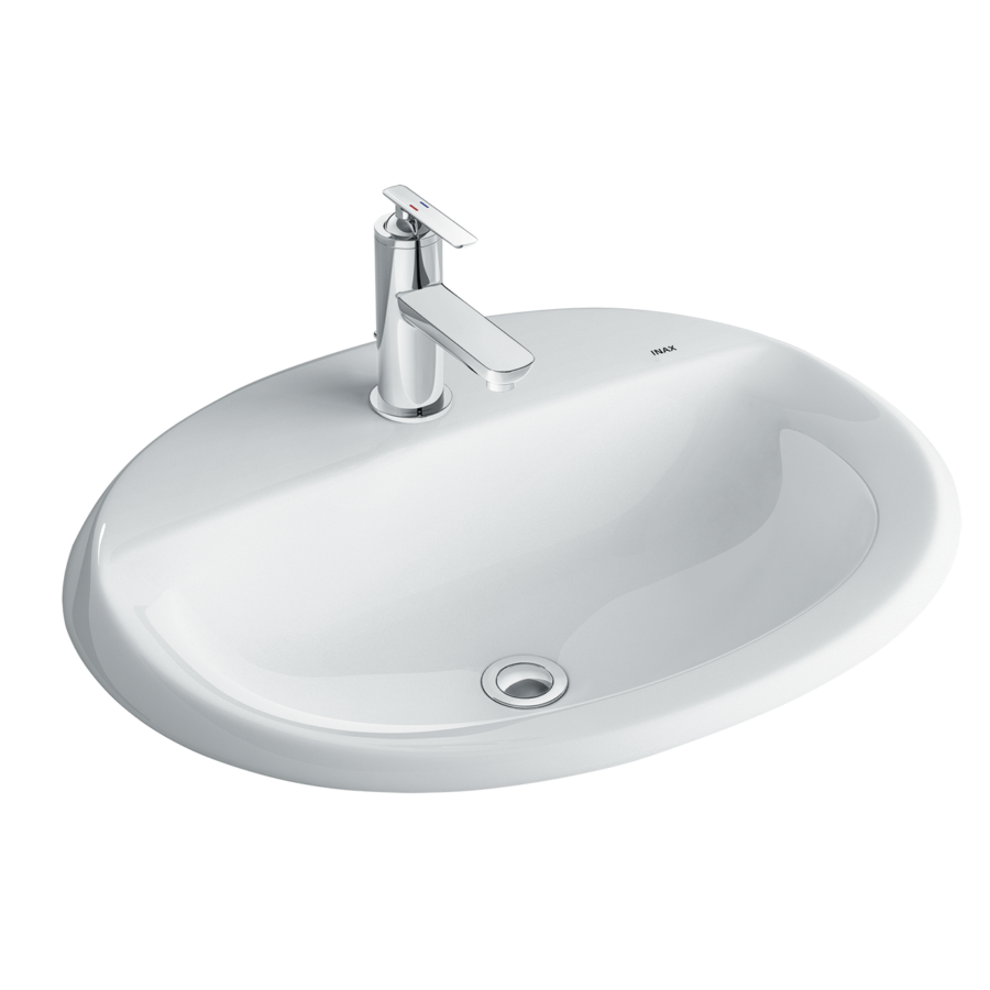 Chậu lavabo dương vành INAX AL-2395V (AL2395V) (AL-2395VFC) men Aqua Ceramic