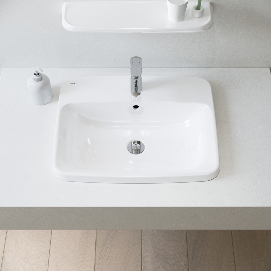 Chậu lavabo dương vành INAX L-2398V (L2398V) (L-2398VFC)