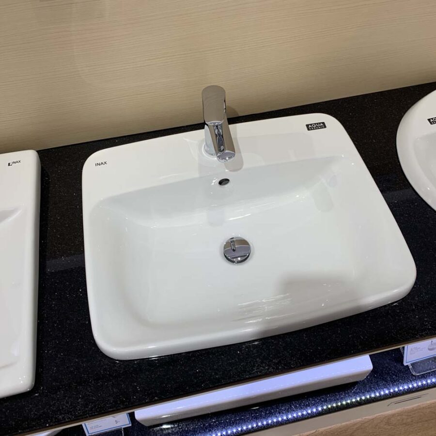 Chậu lavabo dương vành INAX AL-2398V (AL2398V) (AL-2398VFC) men Aqua Ceramic