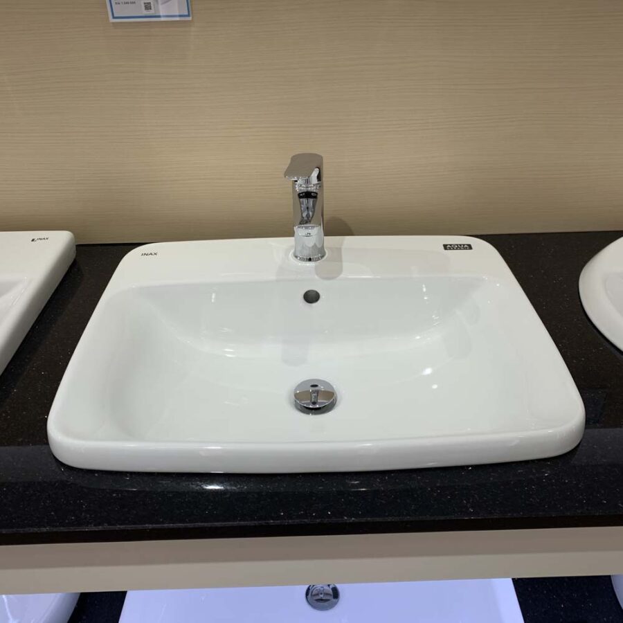 Chậu lavabo dương vành INAX AL-2398V (AL2398V) (AL-2398VFC) men Aqua Ceramic
