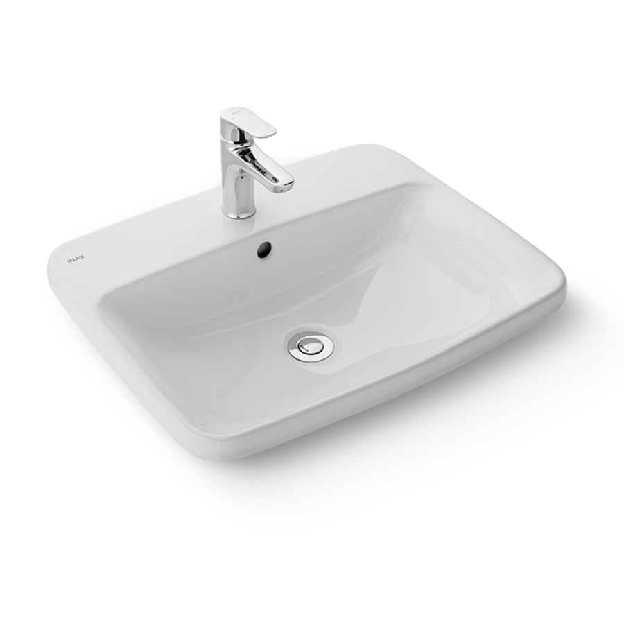 Chậu lavabo dương vành INAX AL-2398V (AL2398V) (AL-2398VFC) men Aqua Ceramic