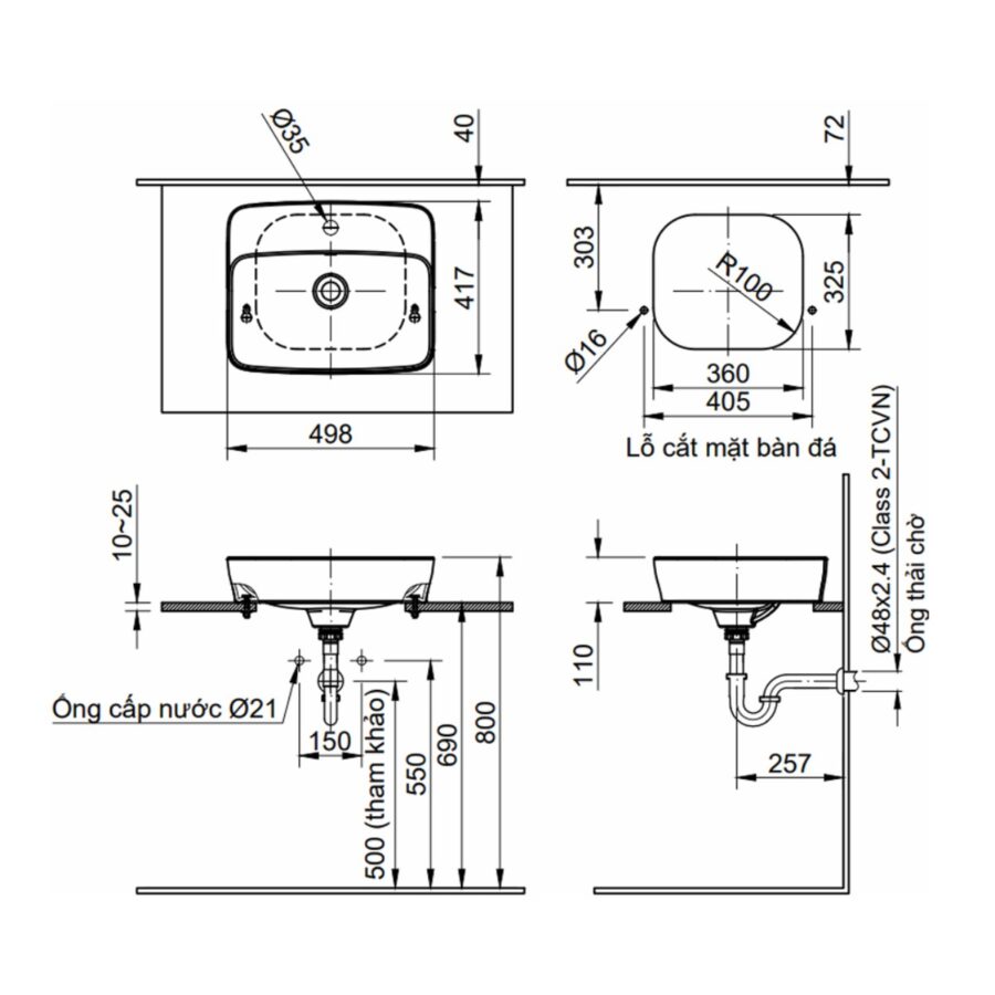 Chậu rửa lavabo đặt bàn INAX AL-286VFC (AL286VFC)