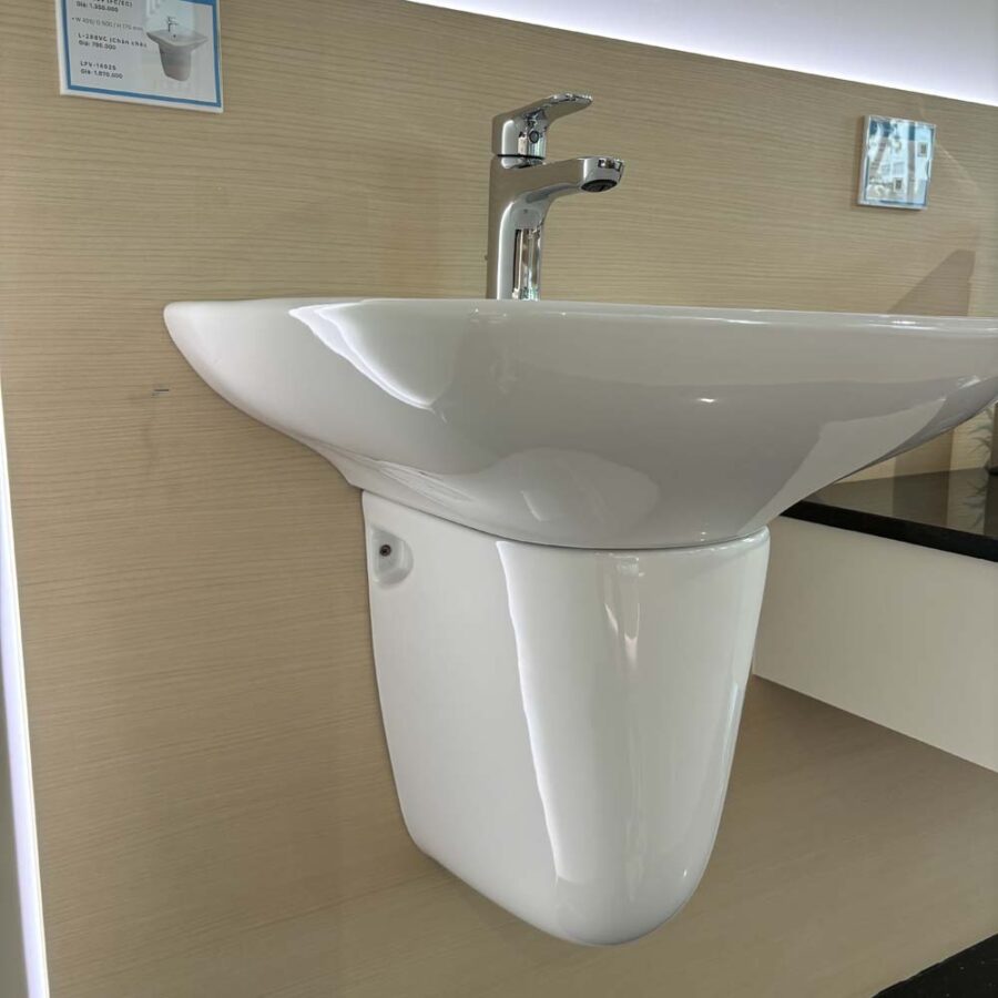 Chậu rửa lavabo treo tường INAX AL-289V (AL289V) (AL-289VFC) men Aqua Ceramic