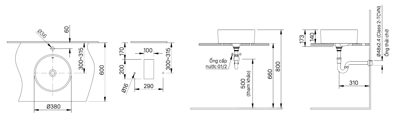 Chậu rửa lavabo đặt bàn INAX L-295V (L295V)