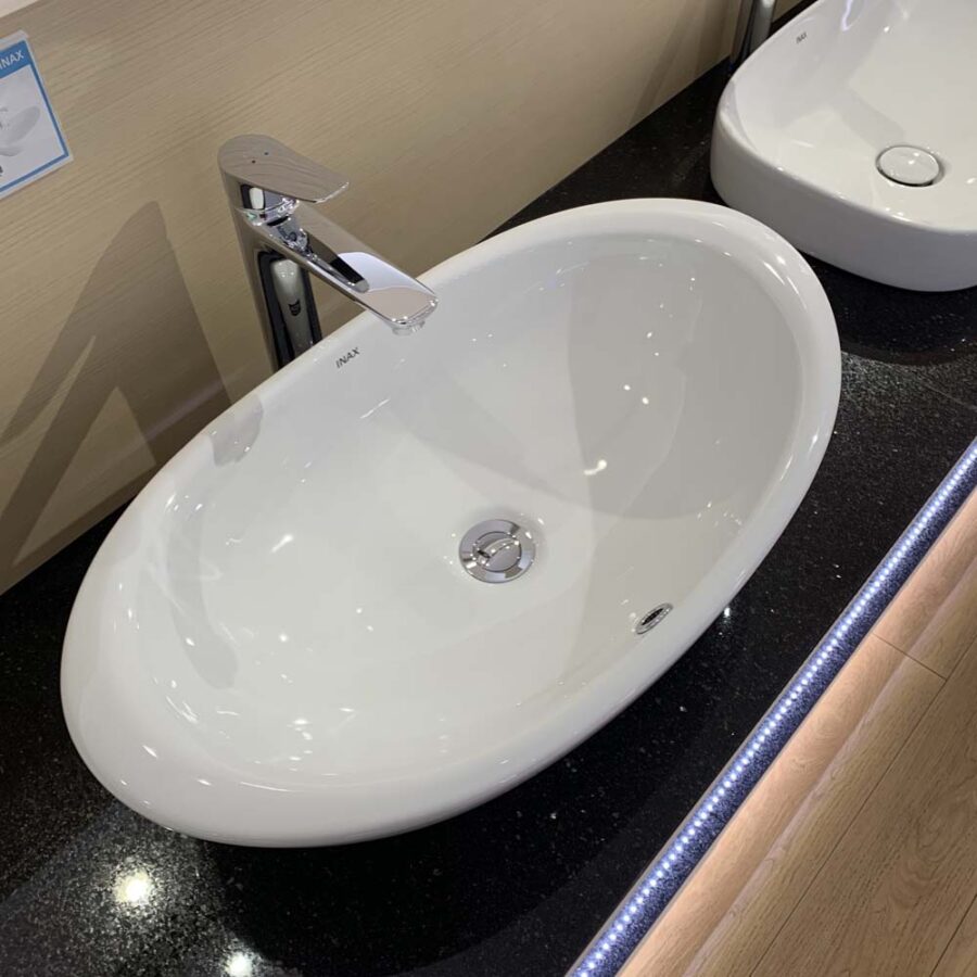 Chậu rửa lavabo đặt bàn INAX AL-465V (AL465V) men Aqua Ceramic