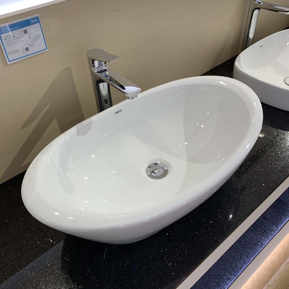 Chậu rửa lavabo đặt bàn INAX AL-465V (AL465V) men Aqua Ceramic