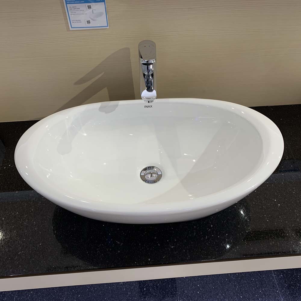 Chậu rửa lavabo đặt bàn INAX AL-465V (AL465V) men Aqua Ceramic