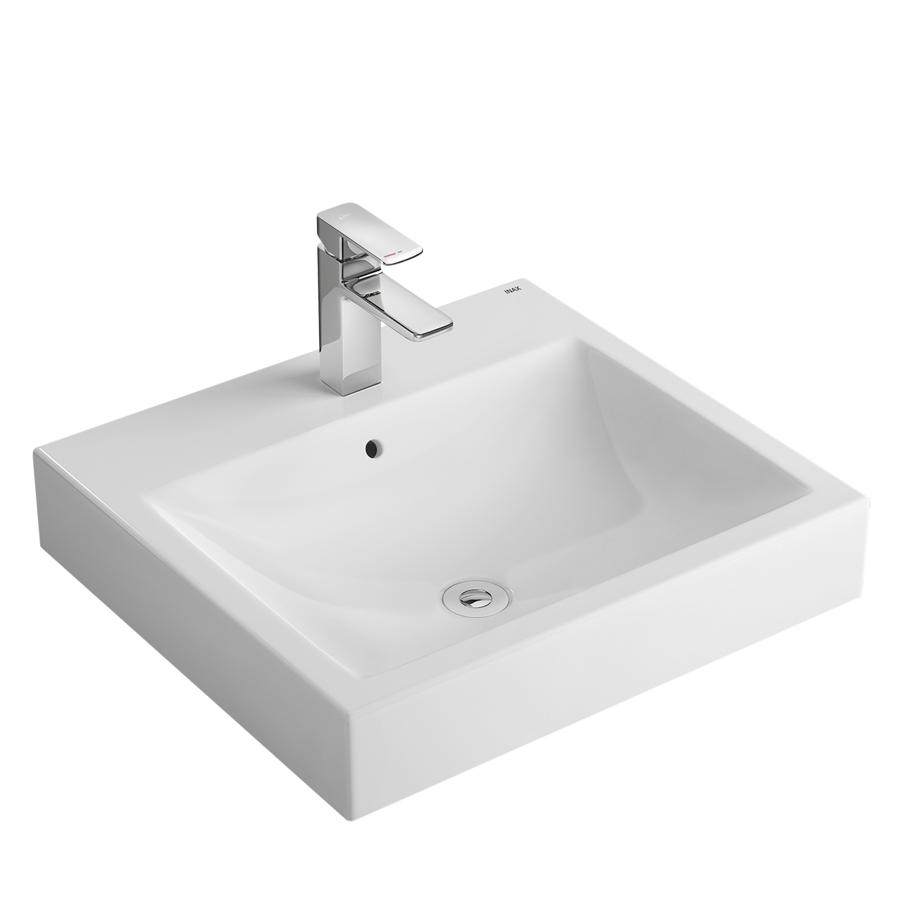 Chậu rửa lavabo đặt bàn INAX AL-536VGC 3 lỗ men Aqua Ceramic
