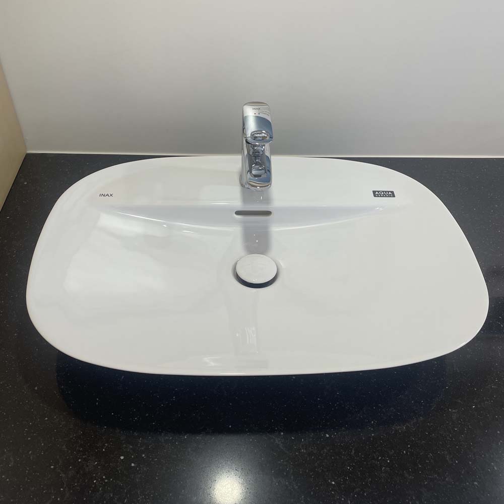 Chậu rửa lavabo đặt bàn INAX AL-S640V (ALS640V) (AL-S640VFC) men Aqua Ceramic