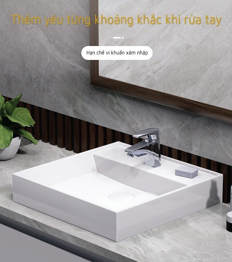 Vòi chậu lavabo nóng lạnh Caesar B400CU