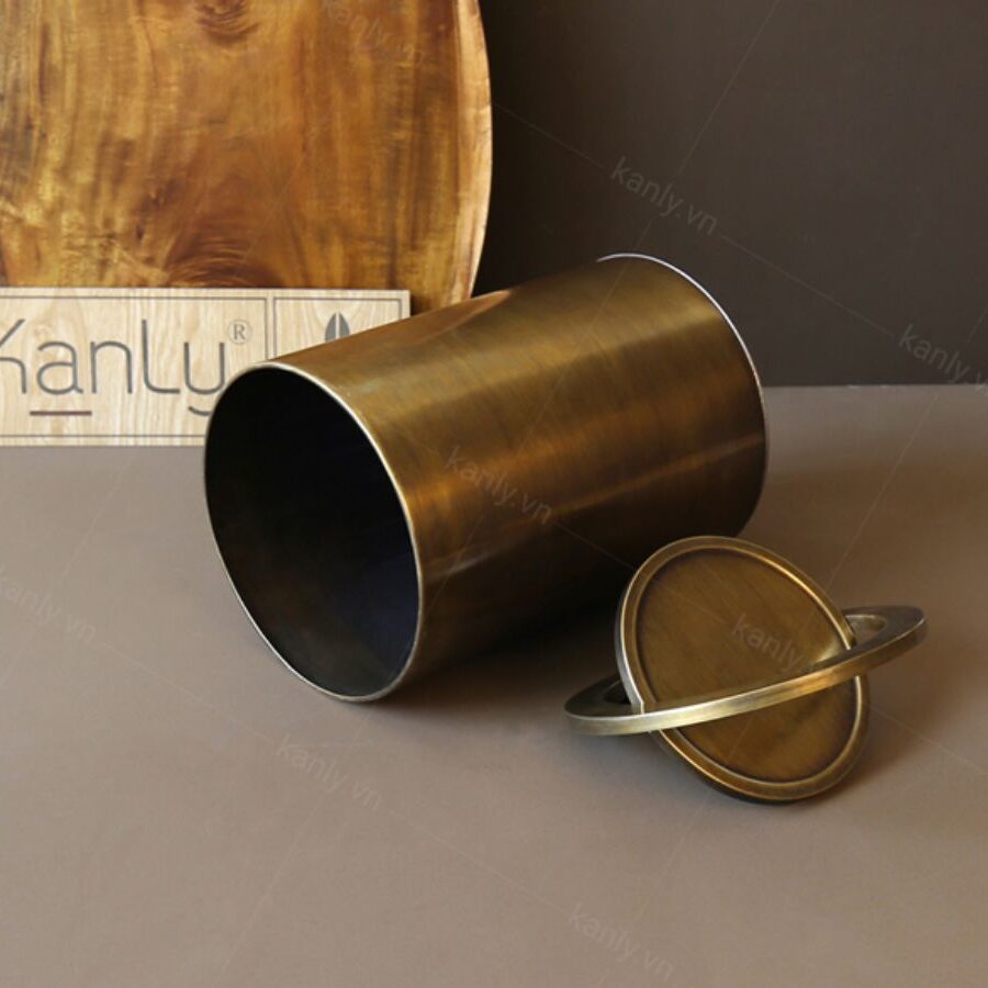 Thùng rác bằng đồng Kanly BR2011