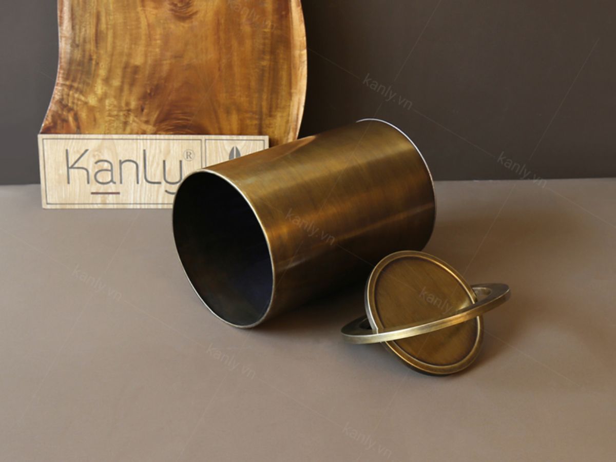Thùng rác bằng đồng Kanly BR2011