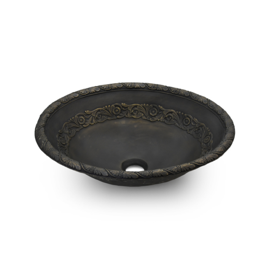 Chậu lavabo đặt bàn Kanly bằng đồng BS045