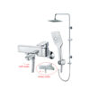 Bộ sen cây tắm đứng nóng lạnh Caesar BS124+S553C