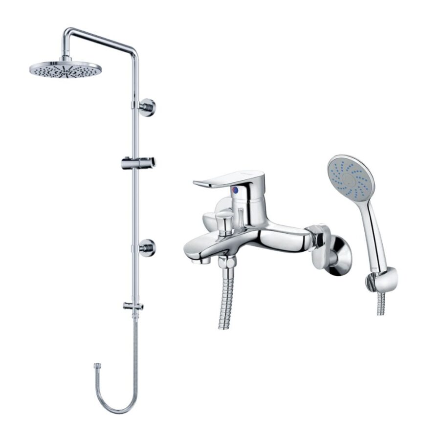 Bộ sen cây tắm đứng nóng lạnh Caesar BS125+S493C