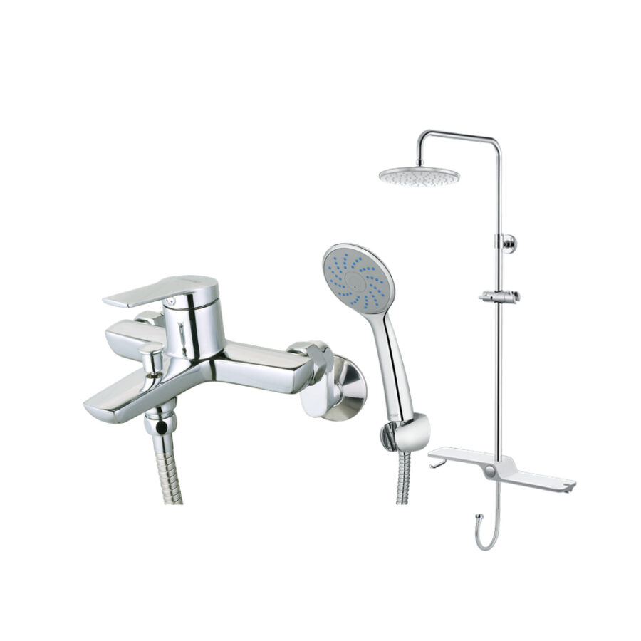 Bộ sen cây tắm đứng nóng lạnh Caesar BS126+S203C