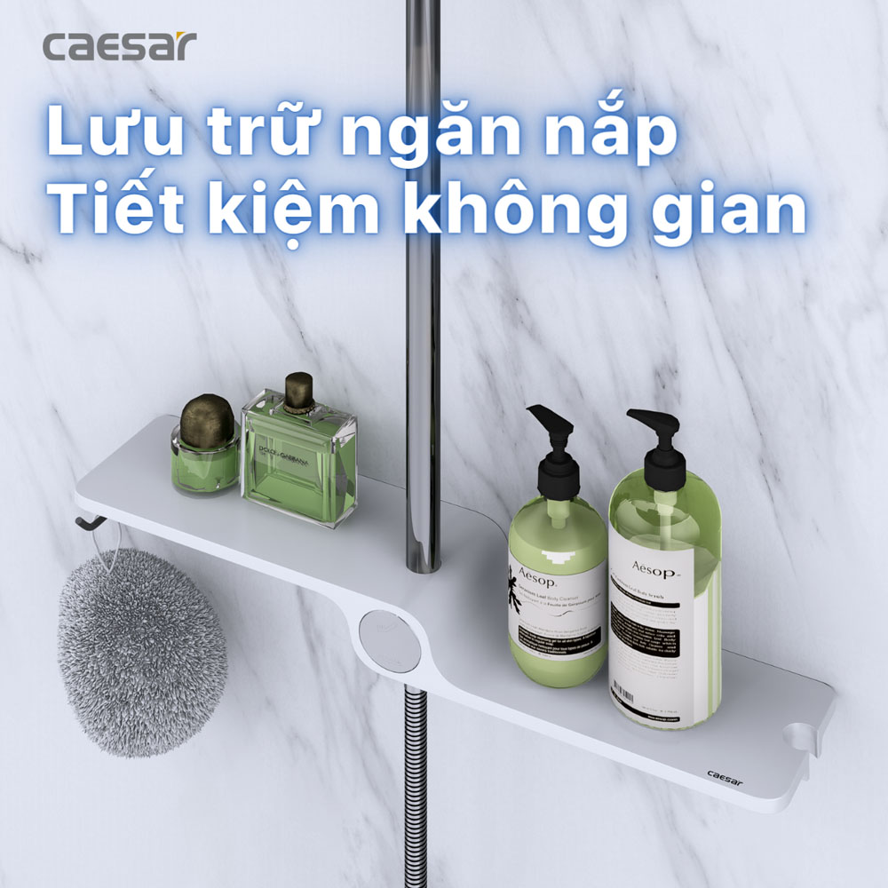 Bộ sen cây tắm đứng nóng lạnh Caesar BS126+S360C