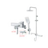 Bộ sen cây tắm đứng nóng lạnh Caesar BS126+S553C