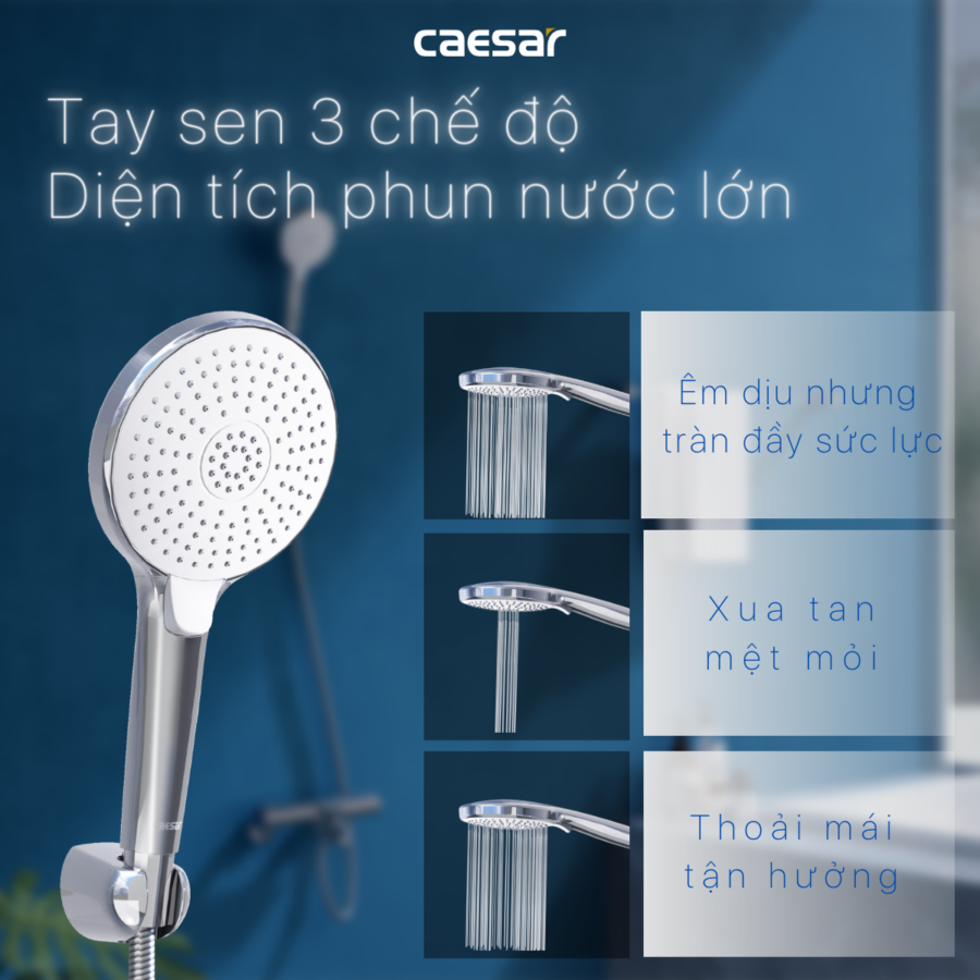 Bộ sen cây tắm đứng nhiệt độ Caesar BS126+TS617