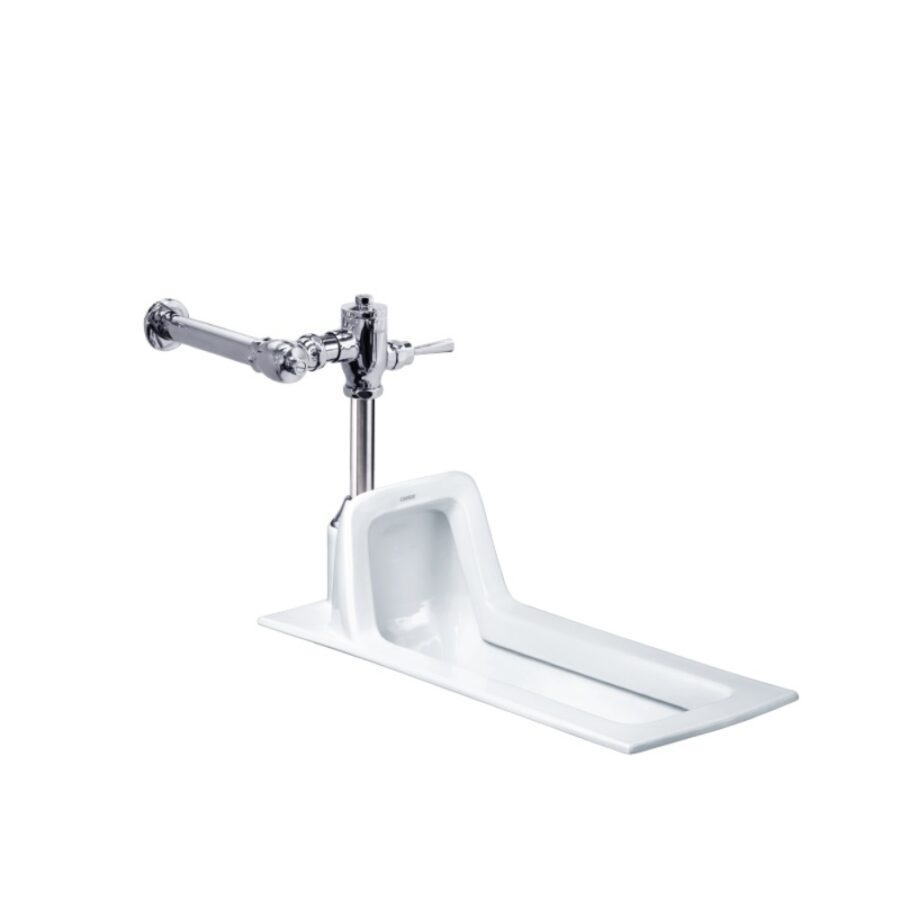 Bồn cầu xổm kèm van xả tay gạt Caesar C1250+BF523A