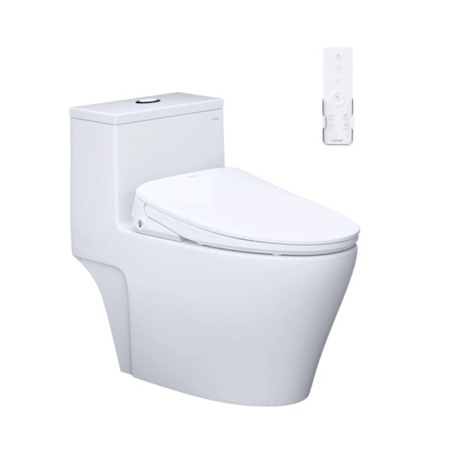 Bồn cầu 1 khối nắp điện tử Caesar C1356F+TAF710H