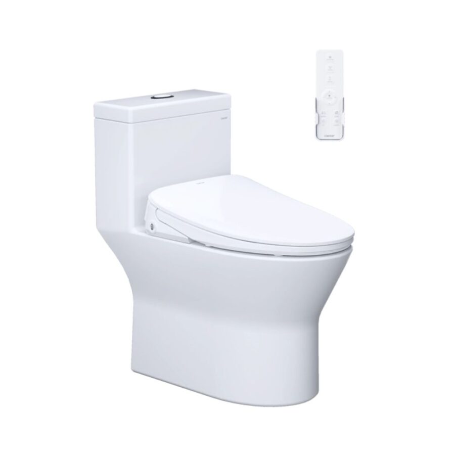 Bồn cầu 1 khối nắp điện tử Caesar C1374F+TAF710H